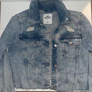 Cropped Hollister Ripped Jean Jacket